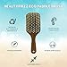 BeautyFrizz Wooden Hair Brush for all Hair Types - Wooden Hairbrush for Men and Women - Natural Detangler to Promote Growth, Add Shine