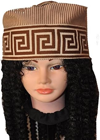 Hat/Cap For Locs, Braids and Twists - Tan and Brown