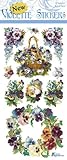 Violette Stickers Pansy Wreaths