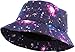 KBM-007 PUR Flag Patriotic Stars and Stripes Floral Galaxy Leaf Aztec Tropical Print Bucket Hat Summer Boonie Cap