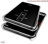 Huawei Mate RS Case,2PCS DAYJOY Unique Design Airbag Protection Transparent flexible Soft TPU Silicone Scratch-resistant Shockproof Lightweight Case Cover for Huawei Mate RS(2018)