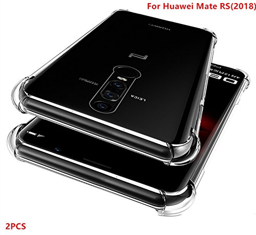 Huawei Mate RS Case,2PCS DAYJOY Unique Design Airbag Protection Transparent flexible Soft TPU Silicone Scratch-resistant Shockproof Lightweight Case Cover for Huawei Mate RS(2018)