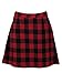 Persun Women's Red Contrast Check Print A-line Mini Skirt