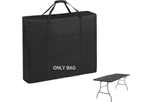 QYILUARE No Table | 4/6/8 Ft Folding Table Storage Bag,Water-Resistant Heavy Duty Large Carrying Bag for Transport Organizer with Pocket & Shoulder Straps 37" L X 5" W X 30.7" H
