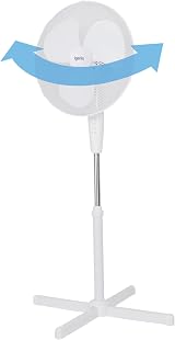 Igenix DF1655 16 Inch Pedestal Fan Quiet 3-Speed Oscillating Stand Fan 40W White view 2