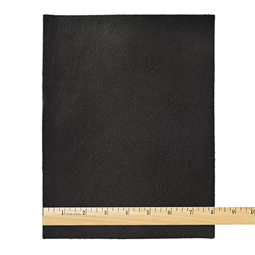 Realeather C0811-01 Premium Trim Leather piece, 8.5" x 11", Black