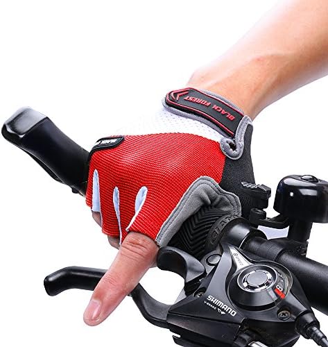 Cycling Gloves Men/Women, Shock-absorbing Non-slip Fingerless Cycle Gloves, Gel Pad Gym Bike Gloves Suitable for Cycling, Riding, Boxing, Mountaineering