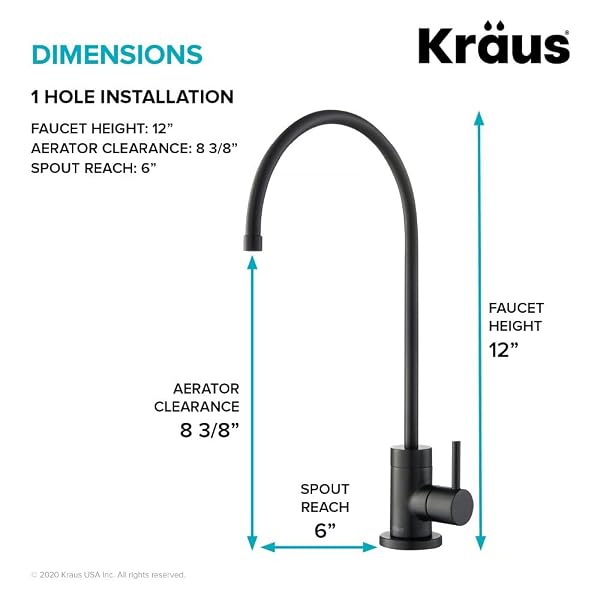 KRAUS PURITA 100% LEAD-FREE KITCHEN WATER FILTER FAUCET IN MATTE BLACK, FF-100MB