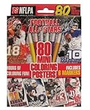 Football All Stars - 80 Mini Coloring Posters w/ 6 Markers
