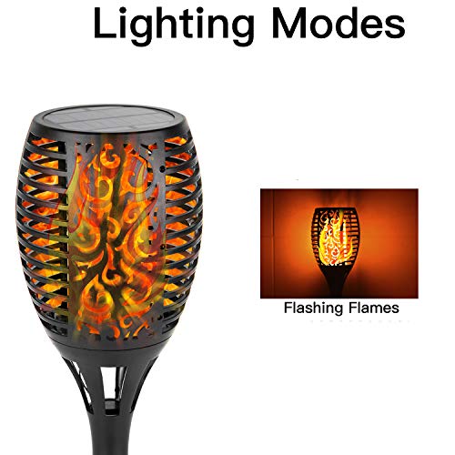 Shinmax Solarleuchte Garten Fackeln Solar Fackeln IP65 Wasserdichte 96LED Draussen Solar Flammenlicht Automatische Ein… – Bild 3