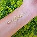100+ pcs Bachelorette Party Tattoos/Bride Flash Tattoo (8 Sheets) Perforated Temporary Metallic Gold Tattoos Quick Bridal Shower Party Favor Decorations: Bride Tribe, Bridesmaid, Maid of Honor, Funny