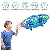 Flying Toys Drones for Kids, 2019 Improved Flying Ball Drone Toy with Infrared Sensor Auto-Avoid Obstacles 363&deg;Rotating LED Light, Mini Quadcopter Hand Operated Drones for Boys and Girls