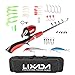 Lixada Fishing Rod Reel Combos 1.4m Portable Mini Telescopic Fishing Pole and Closed Fishing Reel Combo with Fishing Lure Jig Head Hook Barrel Swivel Box