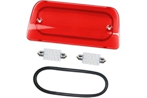 RAVSOFT 3rd Third Brake Light Lens Red Cover with Seal Gasket Regular Crew Cab Only Compatible with 1994-2004 Chevy S10 GMC Sonoma 1996-2000 Isuzu Hombre High Mount Stop Lamp Assembly