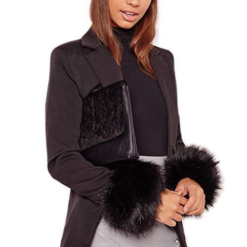 Faux Fur Cuffs Arm Leg Warmers - HOMEYEAH Furry Wrist Cuff Warmer For Women Christmas Gifts - Thumbnail 4