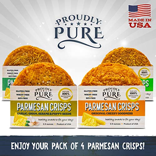 Proudly Pure Parmesan Cheese Crisps Keto Snacks Zero Carb Crunchy