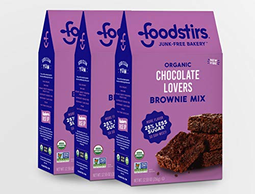 Foodstirs Organic, Non GMO Chocolate Lovers Brownie Mix, 13.9 Ounce (Pack of 3) - Thumbnail 5