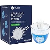 Snugell CPAP Mask Cleaning Tablets – 96 Effervescent Tablets for Full Face Masks, Nasal Cushions & Pillows – Deep Cleans & De