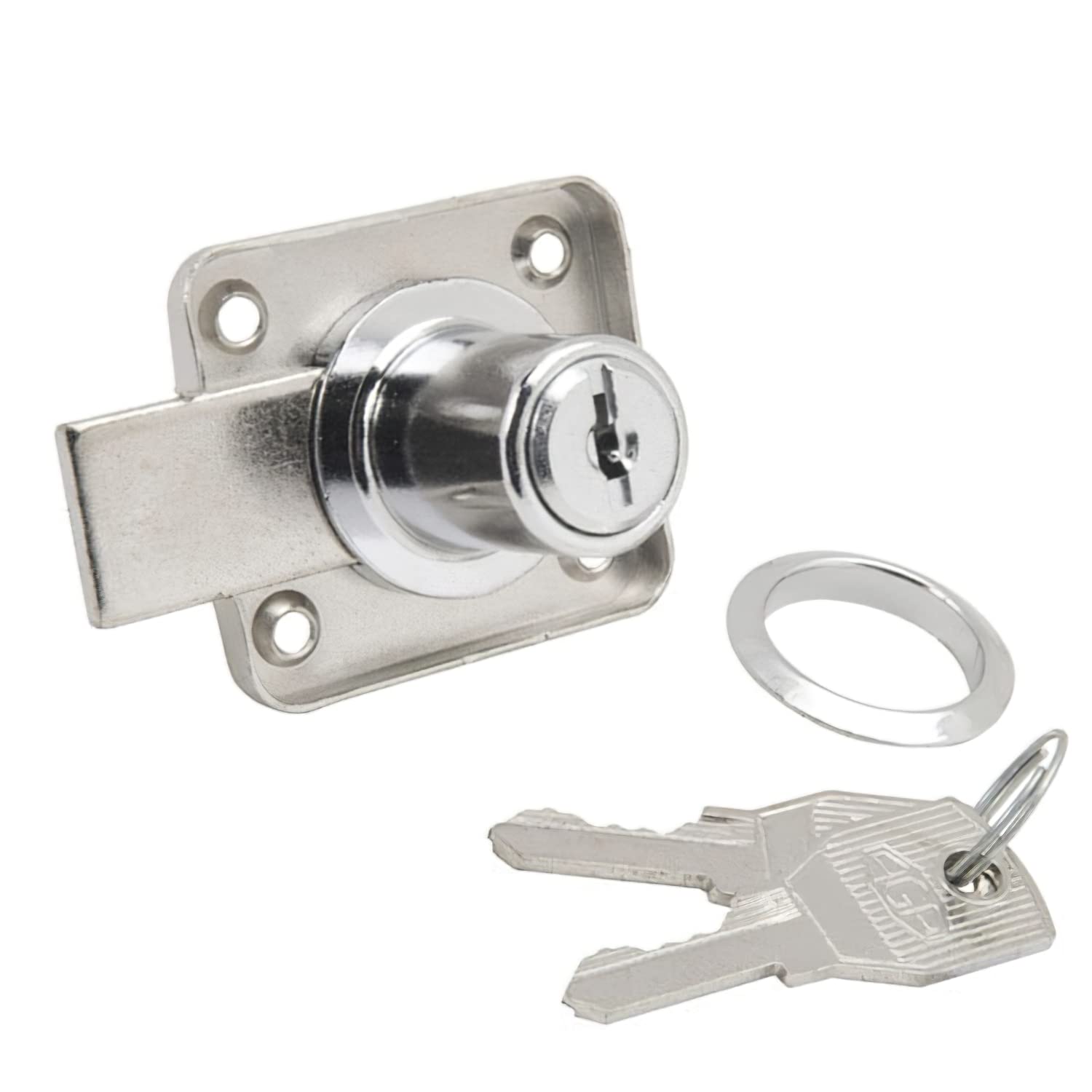 AFT 362/25 Furniture Lock for Wardrobe - Chrome-Plated