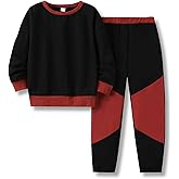 Klyatpxoen Ages 6-12 Boys Clothes Long Sleeve Hoodie Sweatsuits Tops and Pants Set Fall Winter Outfits 2Pcs kids clothing