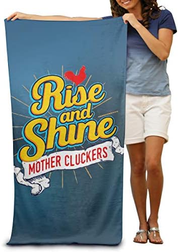 Sakanpo Bath Towel - Rise and Shine Mother Cluckers Thick Large Swim Beach Towels