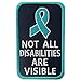Not All Disabilities are Visible Vests/Harnesses Service Dog Emblem Embroidered Fastener Hook & Loop Patch