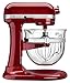 KitchenAid KF26M22CA 6-Qt. Professional 600 Design Series with Glass Bowl - Candy Apple Red