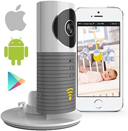 Video Baby Monitor Camera Compatible with iPhone and Android. WiFi Enabled Nanny Cam, 2 Way Talkback with Motion Activated Cell Alerts. Ash Grey