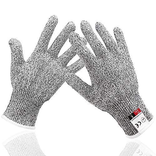 Food Grade Safety Gloves, EnPoint Level 5 Hand Protection Cut Resistant Work Glove with 3.9in Palm Width for Kitchen Meat Cutting Oyster Shucking Mandolin Slicing Wood Carving Fish Fillet Processing