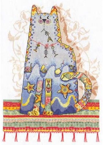 Cross Stitch Kit A fairy tale about a fisherman and fishes (cat)