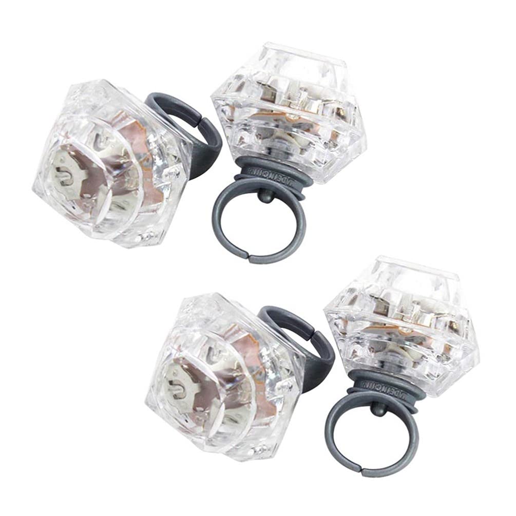 Toyvian 12Pcs Flashing Led Light up Ring Toys, Diamond Bling Rings LED Glow Rings for Birthday Bachelorette Bridal Shower Party Favors