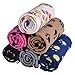 MarJunSep Lovely Pet Paw Prints Fleece Blankets for Dogs Cats Animals (6 Pack of 24x28 Inches)