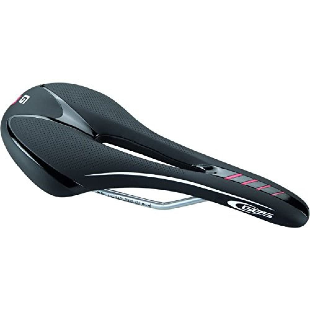 GES Road Xennox MTB Saddle, Black and Red