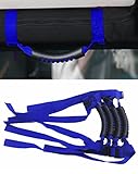 E-cowlboy Blue 4 X Grab Handles Grip Handle for Jeep Wrangler Yj Tj Jk JKU Sports Sahara Freedom Rubicon X & Unlimited X 2/4 Door 1995-2016 (Blue)