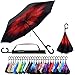 Reverse Inverted Inside Out Umbrella - Upside Down UV Sun Protection Windproof Brella That Open Better Than Most Umbrellas, Reversible Folding Double Layer, Suitable for Golf, Car, Women and Men
