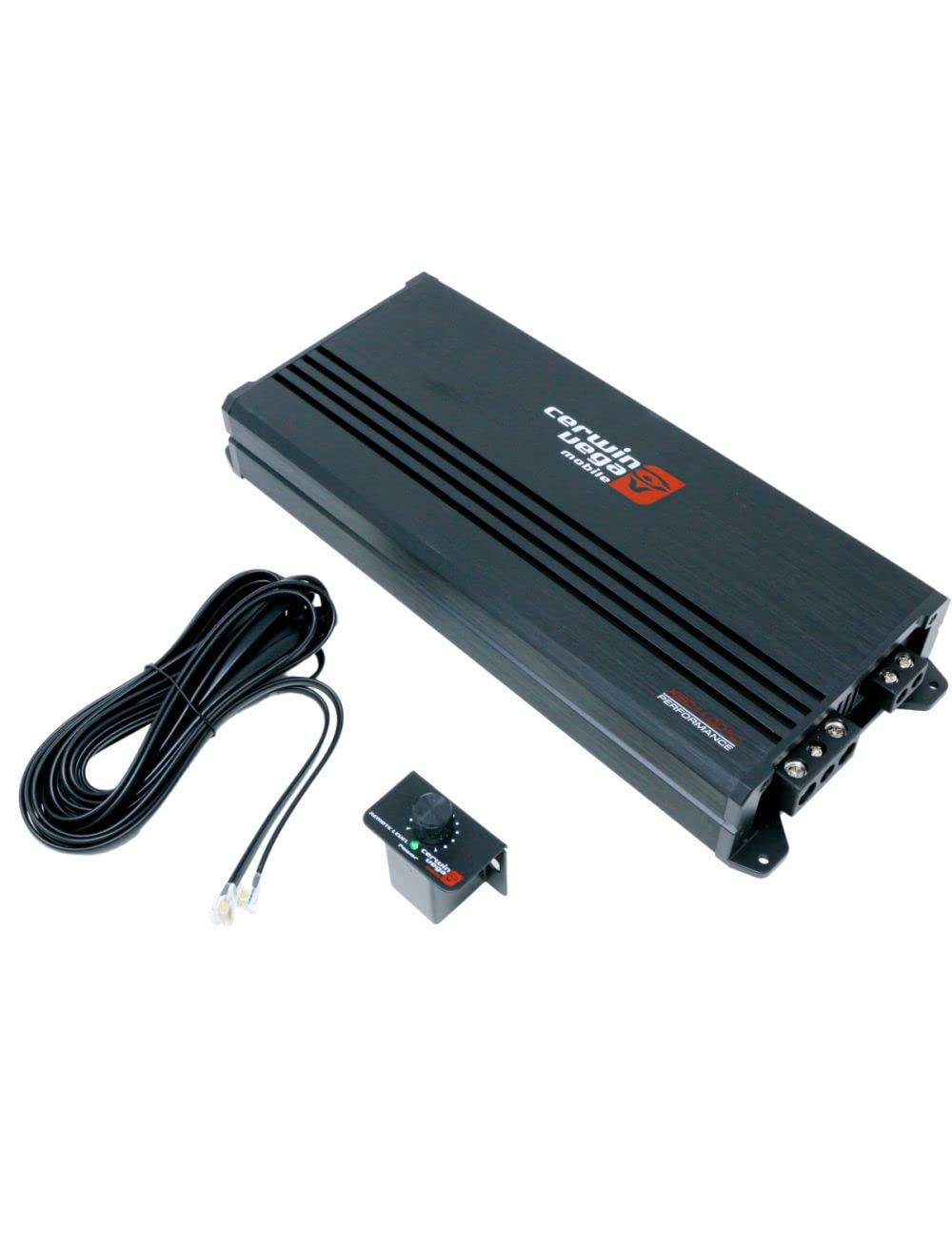 Cerwin Vega 1100W RMS 1 Channel High-Efficiency Class D Monoblock Amplifier,Car Audio Powerhouse, Compact with Vega Bass Boost, Ideal for Car Speakers, RCA Pass Thru - XED11001D