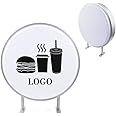 24'' Led Double Sided Outdoor Advertising Projecting Light Box Sign, Waterproof Round Light Advertising Board Sign Billboard For Printed Illuminated Sign