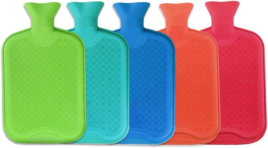 WTSHOP Premium Simple Rubber 2.5L Hot Water Bag(Random Color),Great for Pain Relief,Hot and Cold Therapy,Natural Rubber BPA Free- Durable Hot Water Bottle: Health & Personal Care