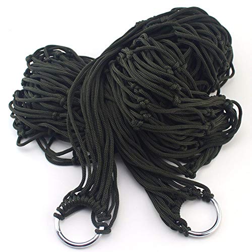 wu-hammock Outdoor Supplies Hammock Mesh Camping Hammock Nylon Rope Single Hammock
