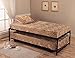 Kings Brand Furniture - Twin Size Steel Day Bed (Daybed) Frame with Pop Up Trundle & Mattresses
