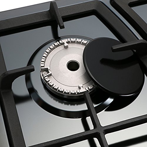 Windmax 30 Inchs Black Titanium Stainless Steel 5 Burners Built-In Stoves NG/LPG Cooktop Cookware