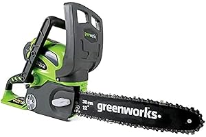 Greenworks 40V 12-Inch Cordless Chainsaw | Battery Powered Electric Handheld Chainsaw | Auto Oiler Portable for Garden Yard M