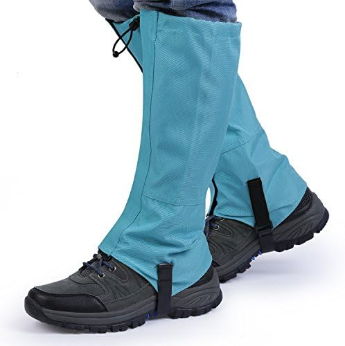 AIRED Outdoor Waterproof Snow Gaiters Hiking Walking Climbing Hunting Leggings Cover Leg Gaiters for Men and Women (Blue, L)