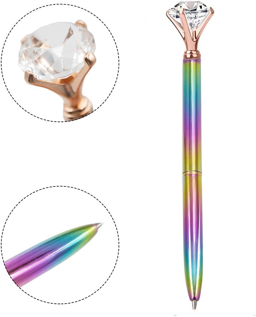 Set of 4 Pieces Rainbow Big Diamond Pens