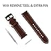 Valkit Compatible Gear Sport/Gear S2 Classic Bands Genuine Leather Watch Band Bracelet Strap with Stainless Steel Clasp Replacement for Gear Sport SM-R600/Gear S2 Classic (SM-R732/735), Coffee