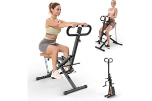 AOVIECH Squat Machine,Exercise Machine for Home,Foldable Ride Rowing for Botty Glutes Butt Thighs,Ab Back Leg Press Home Workout