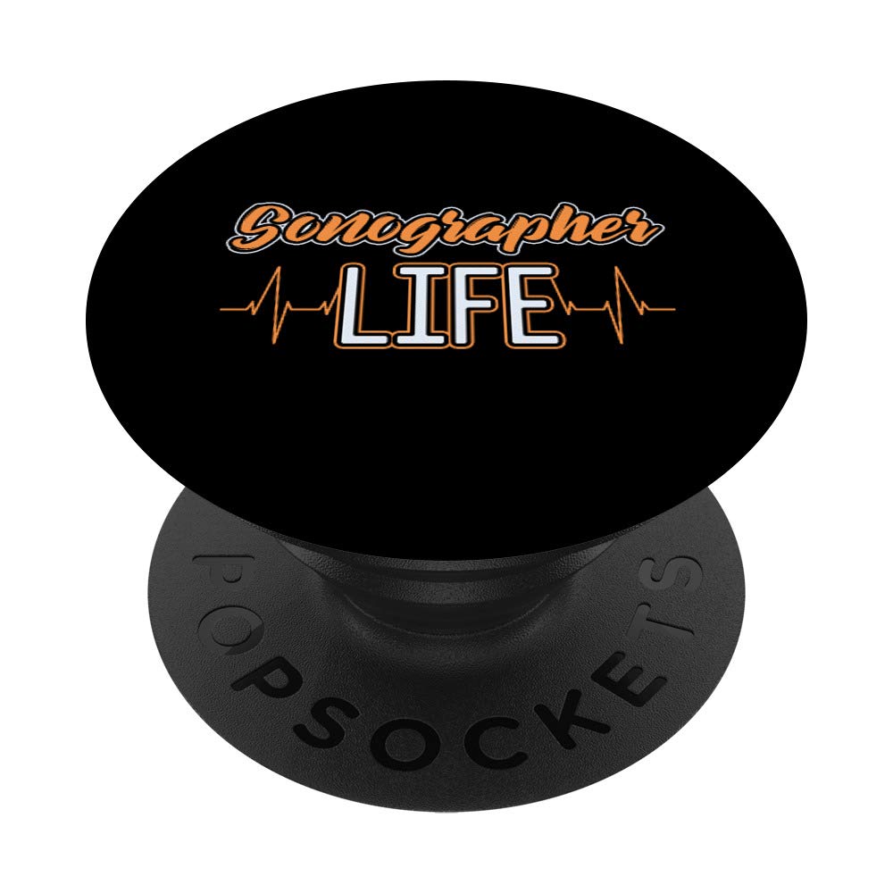 Cardiac Sonographer Technician Sonographer Life Ultrasound PopSockets PopGrip: Swappable Grip for Phones & Tablets