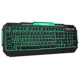 TEC.BEAN 7 Colors LED Backlit Gaming Keyboard USB Wired