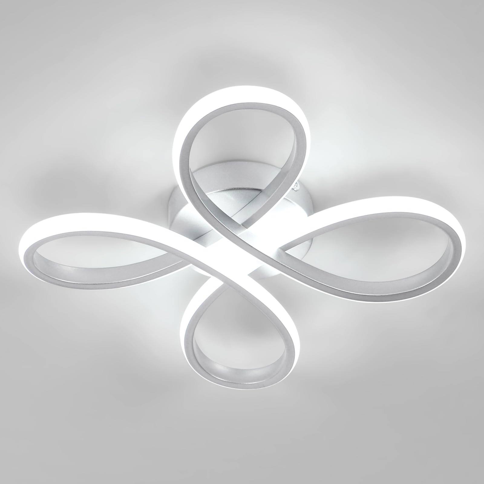 Comely LED Ceiling Lamp, 30W Flower Lamp Design LED Ceiling Lighting, 6500K Cool White LED Ceiling Lights for Living Room, Bedroom, Kitchen, Hallway and Office