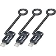 BOUTOP [MFi Certified] USB C to Lightning Adapter, Type C to Lightning Adapter Support 36W PD Fast Charging Compatible with iPhone iPad Dark Gray -3 Pack